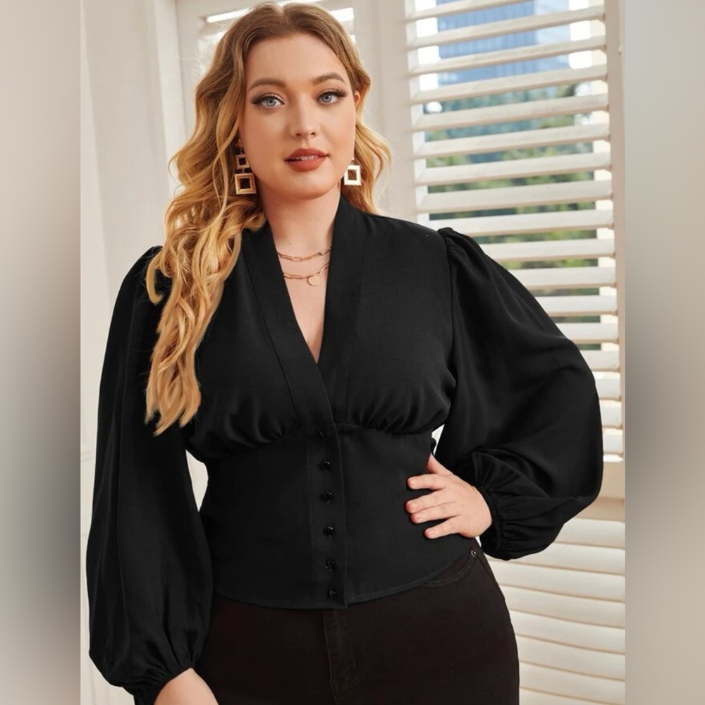 Gothic Victorian Button Up Blouse